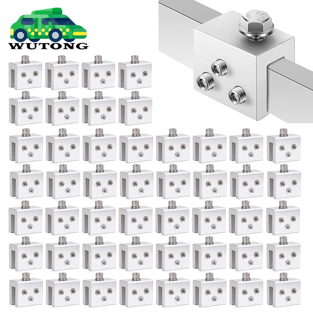 48pcs Standing Seam Metal Roof Clamp Bracket Solar Panel Installation Racking