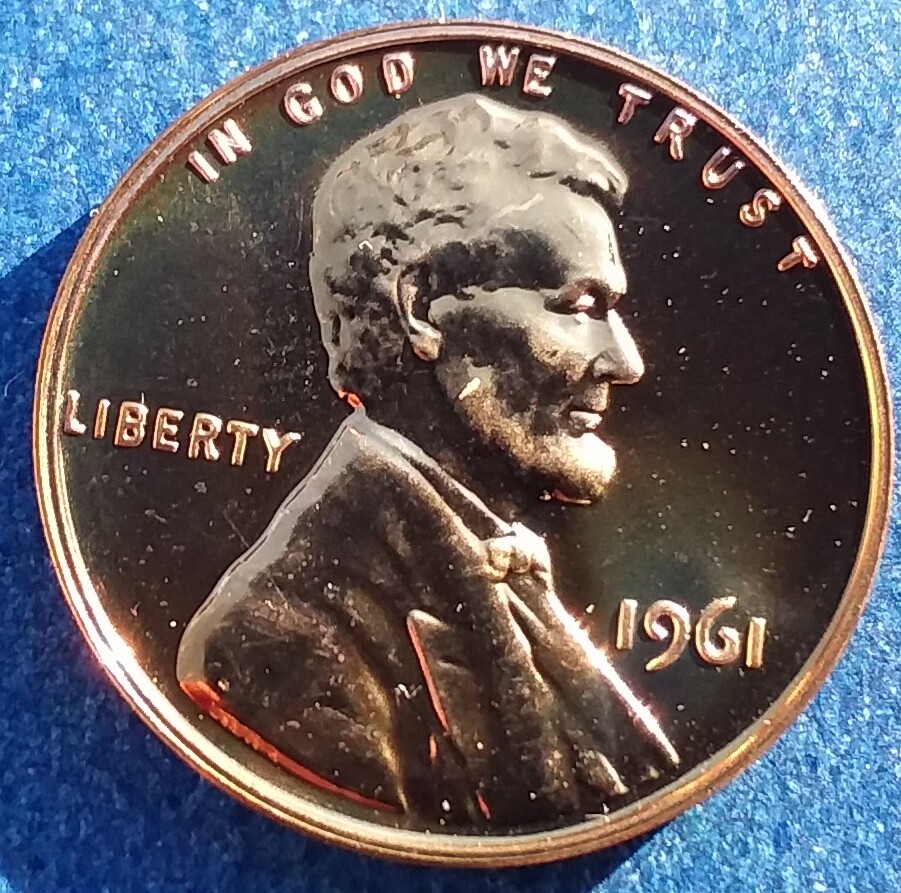 1961 Proof Lincoln Cent.  Ships Free.