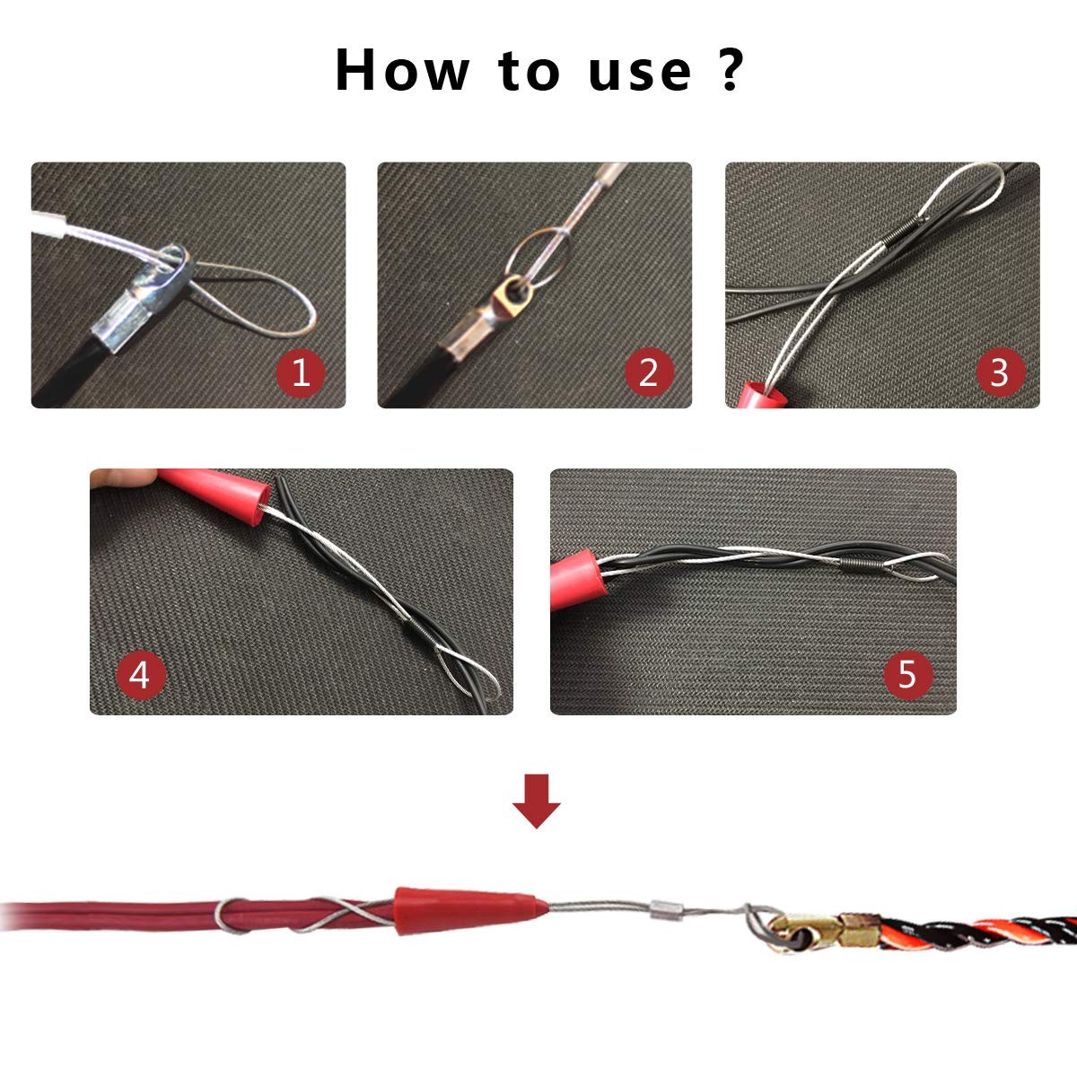 Fish Tape Cable Puller 10M 33ft PET Wire Guide Threader Electrical Conduit