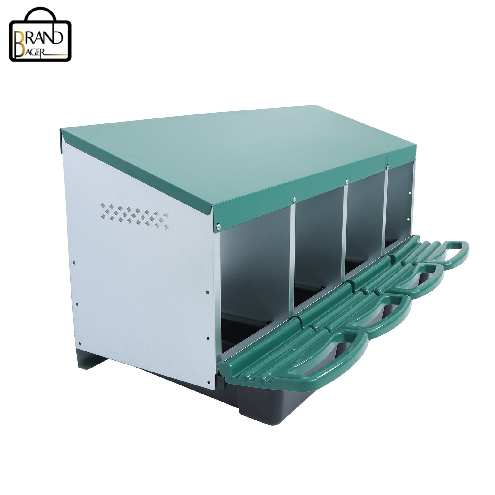 Easy To Install 4 Hole Chicken Nesting Boxes Chicken Egg Laying Box W/ Lid Cover