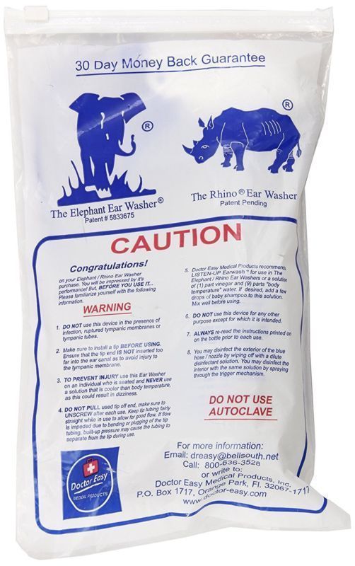 Elephant Ear Washer Bottle by Dr. Easy Complete Kit w/3 tips #EW New SHIPS FREE