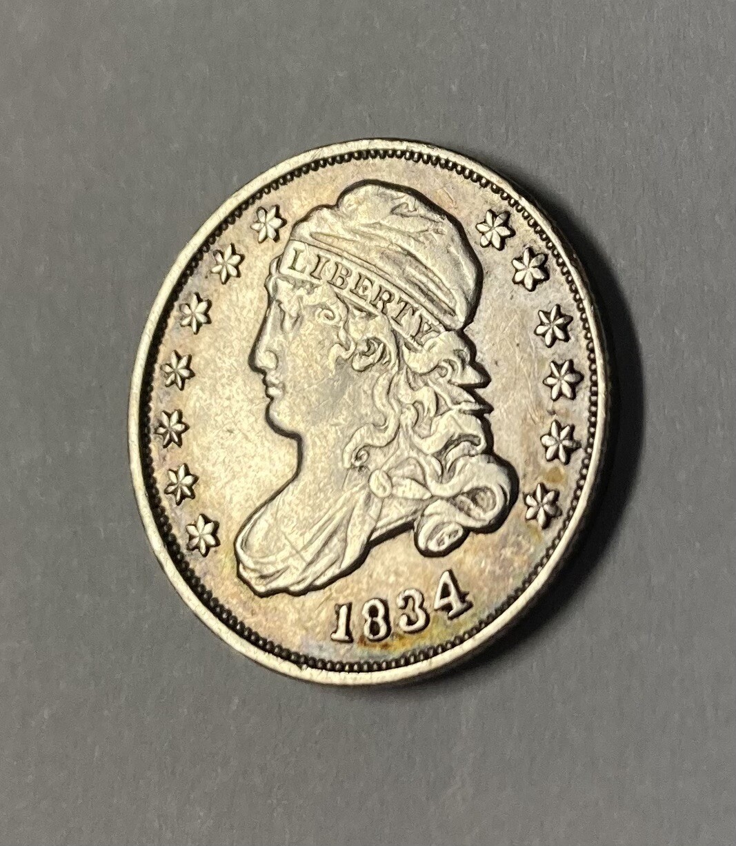 (I) 1834 Capped Bust Dime 90% Silver Extra Fine XF Great Beauty
