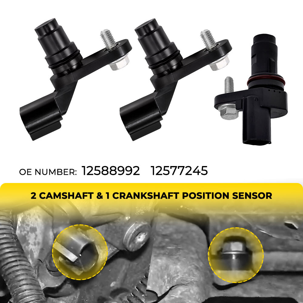 3 Camshaft & Crankshaft Position Sensor For Chevy HHR Impala Malibu GMC Terrain