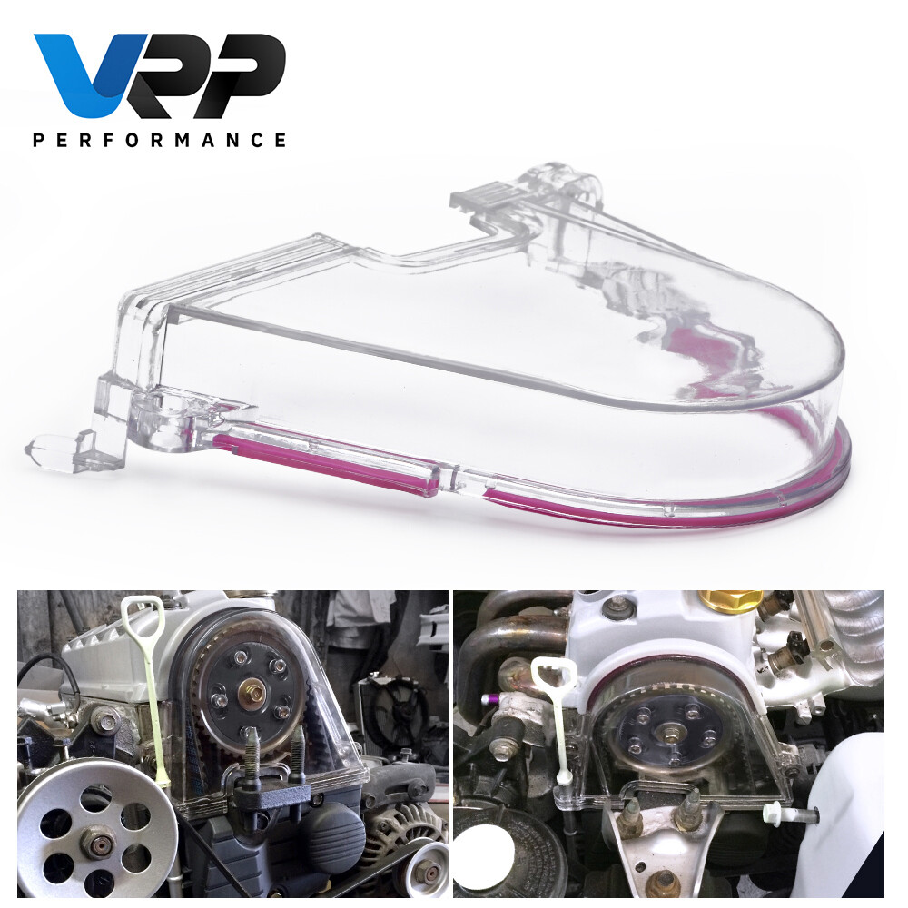 Clear Turbo Cam Pulley Gear Timing Belt Cover For Civic 96-00 Honda D15D16 EK EG