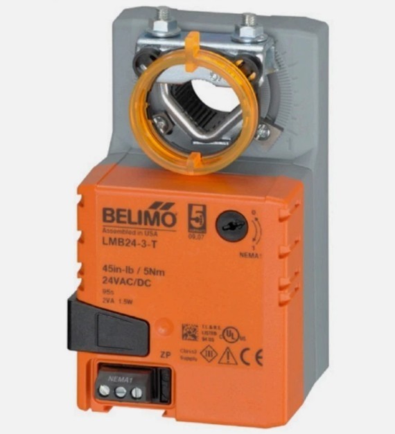 Belimo LMB24-3-T Actuator, 45 in-lb 5 Nm, Non Fail-Safe Floating Point, Terminal