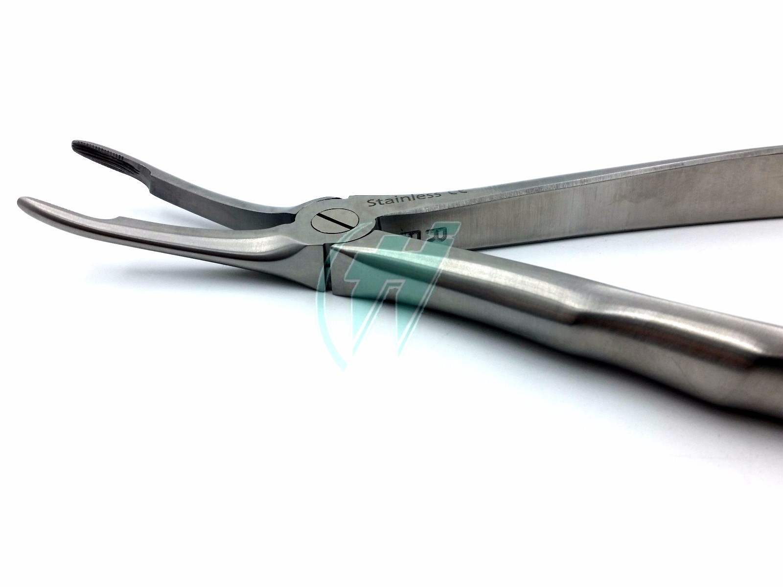 German Stainless Root Tip Dental Extracting Extraction Forceps Curved #44