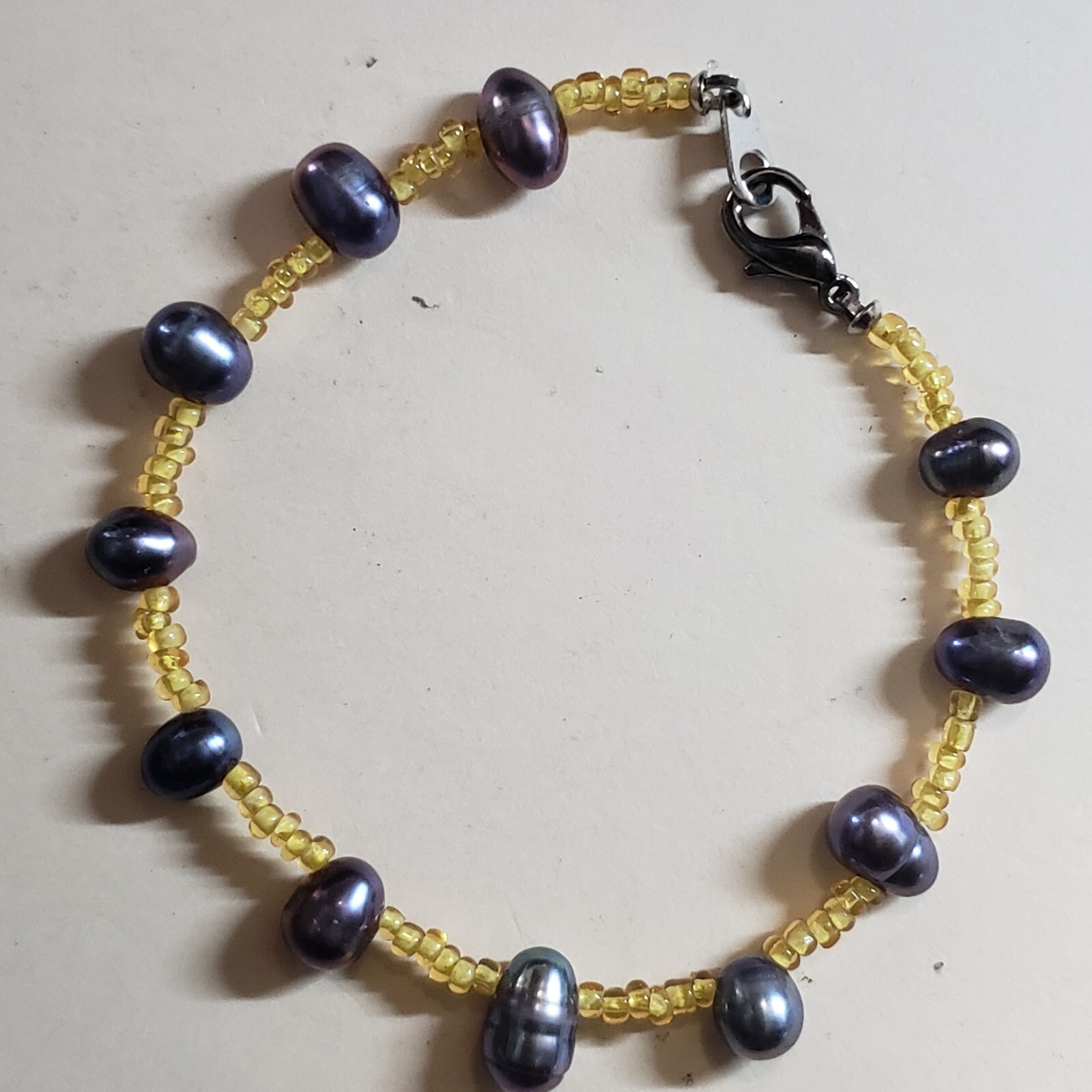 GENUINE * PEARL * BRACELET,  7 Inches LONG -Handmade in USA