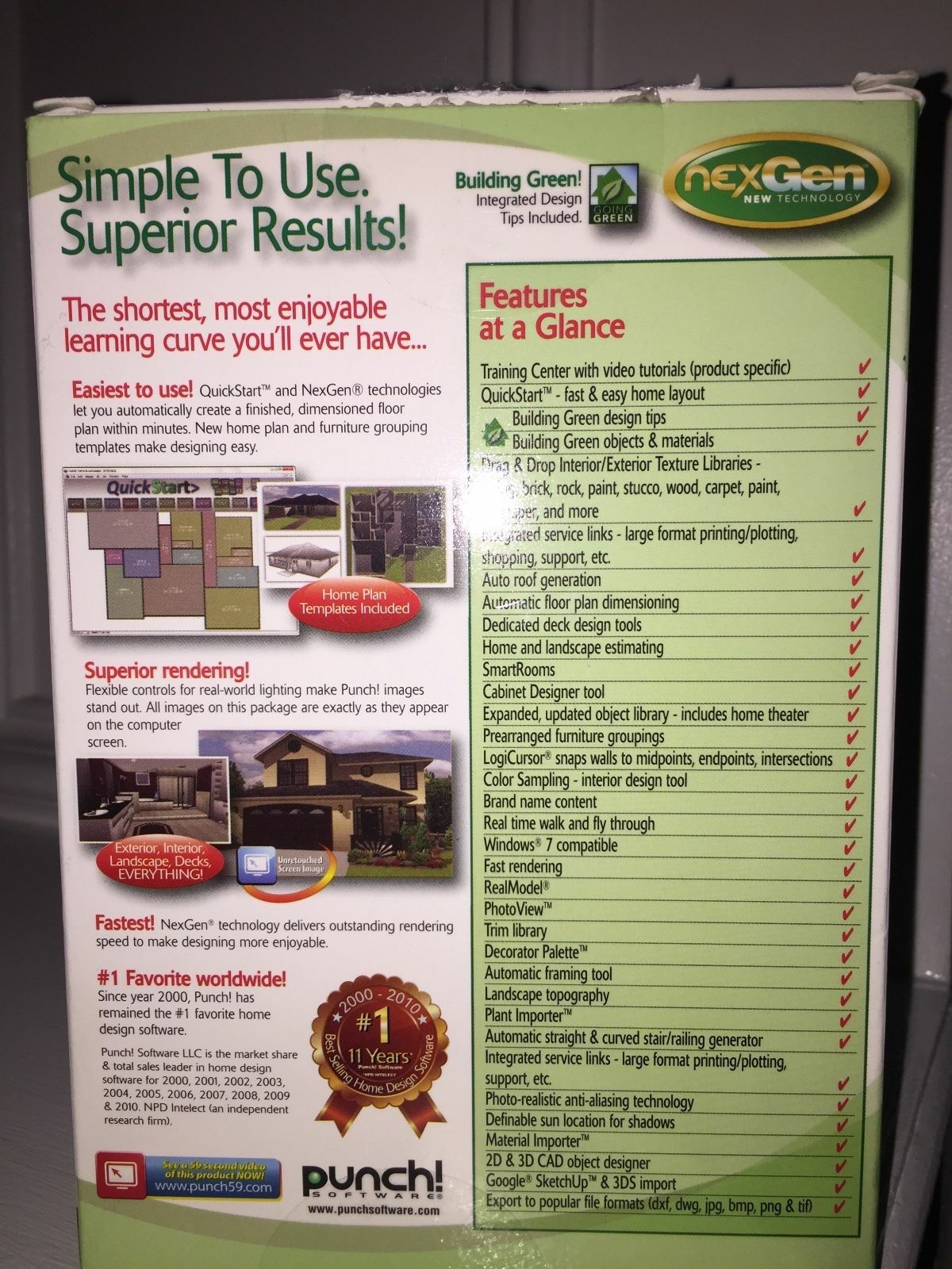 Punch Home & Landscape Design 2 for PC *NewSealed*