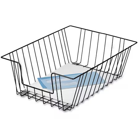 Fellowes 65112 Letter Tray, Black, Steel, 12 In W, 16 1/2 In L, 5 In H, 1