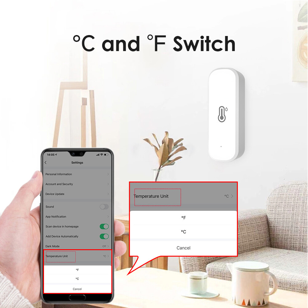 Tuya Smart Life WiFi Wireless Door Window Sensor PIR Motion Detector T&H Sensor