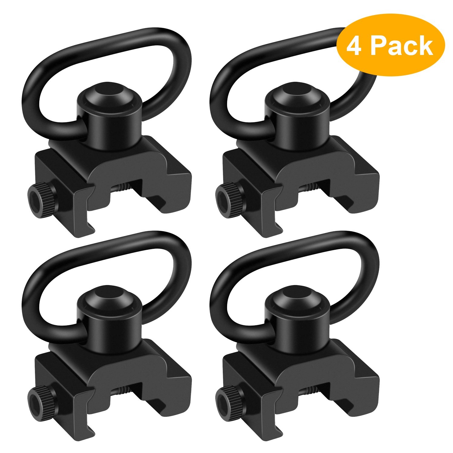 4 PCS Quick Release Detach QD Sling Swivel Attachment with Picatinny Rail Mount