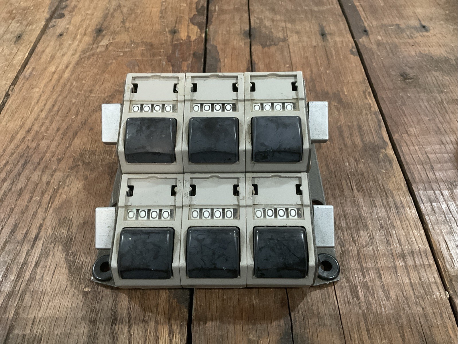 Vintage VEEDER-ROOT 4 Digit 6 Connected Mechanical Counter