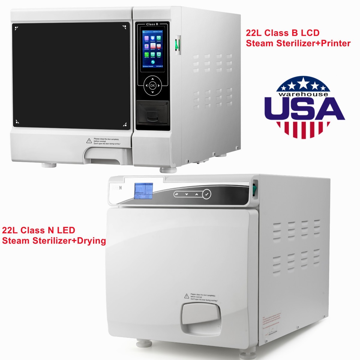 22L Dental Class B LCD Steam Sterilizer with Printer/N Sterilizer with Drying