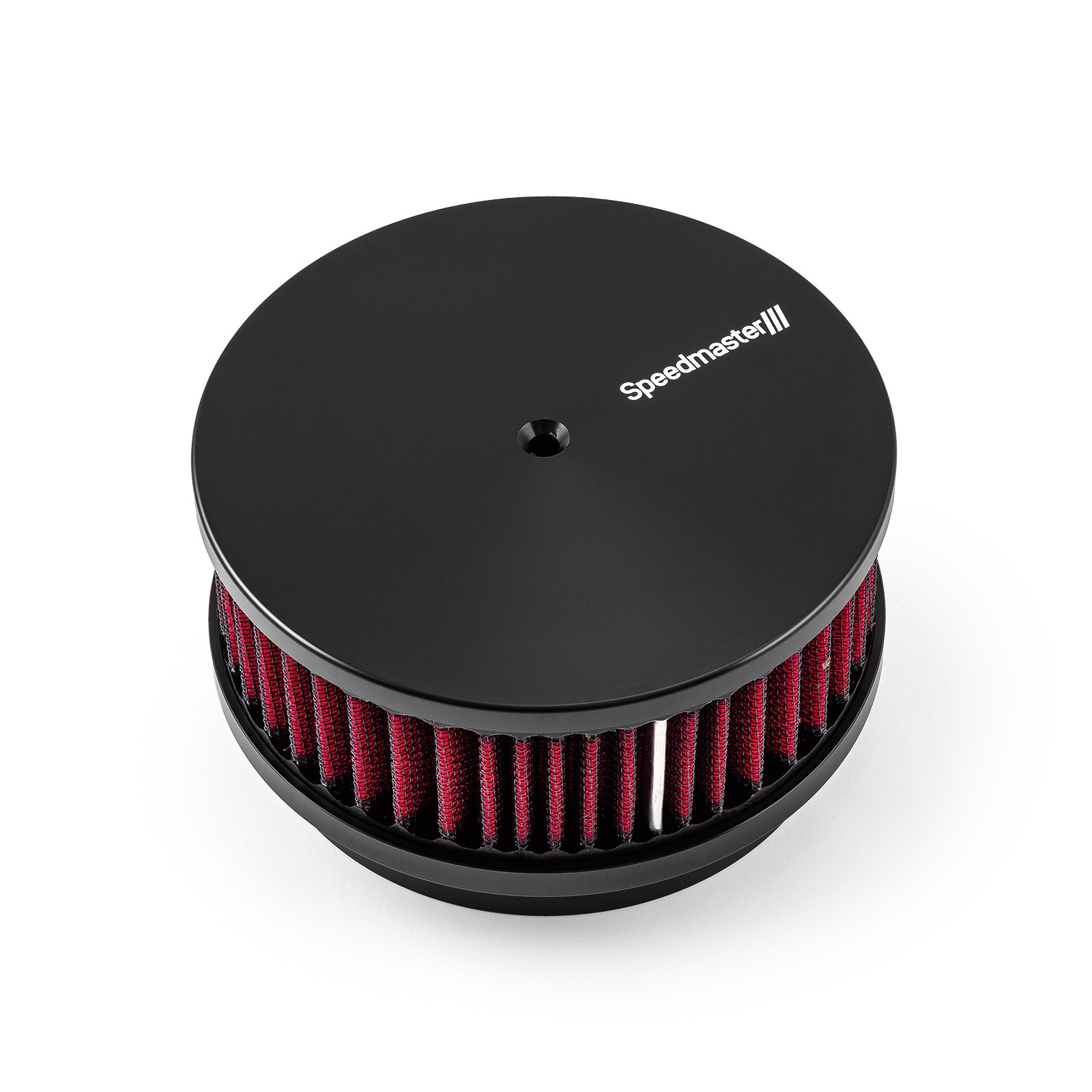 6" x 2" Washable Filter Billet Aluminum Air Cleaner Assembly Kit - Black
