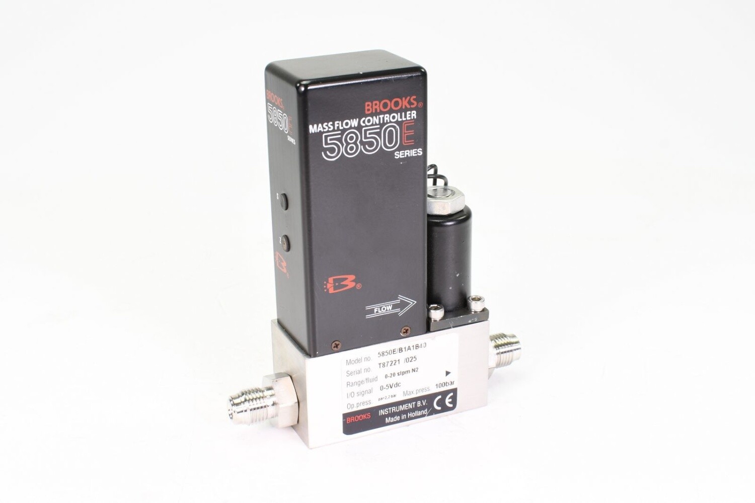 BROOKS INSTRUMENT 5850E/B1A1B40, Mass Flow Controller, N2; 0-20 slpm