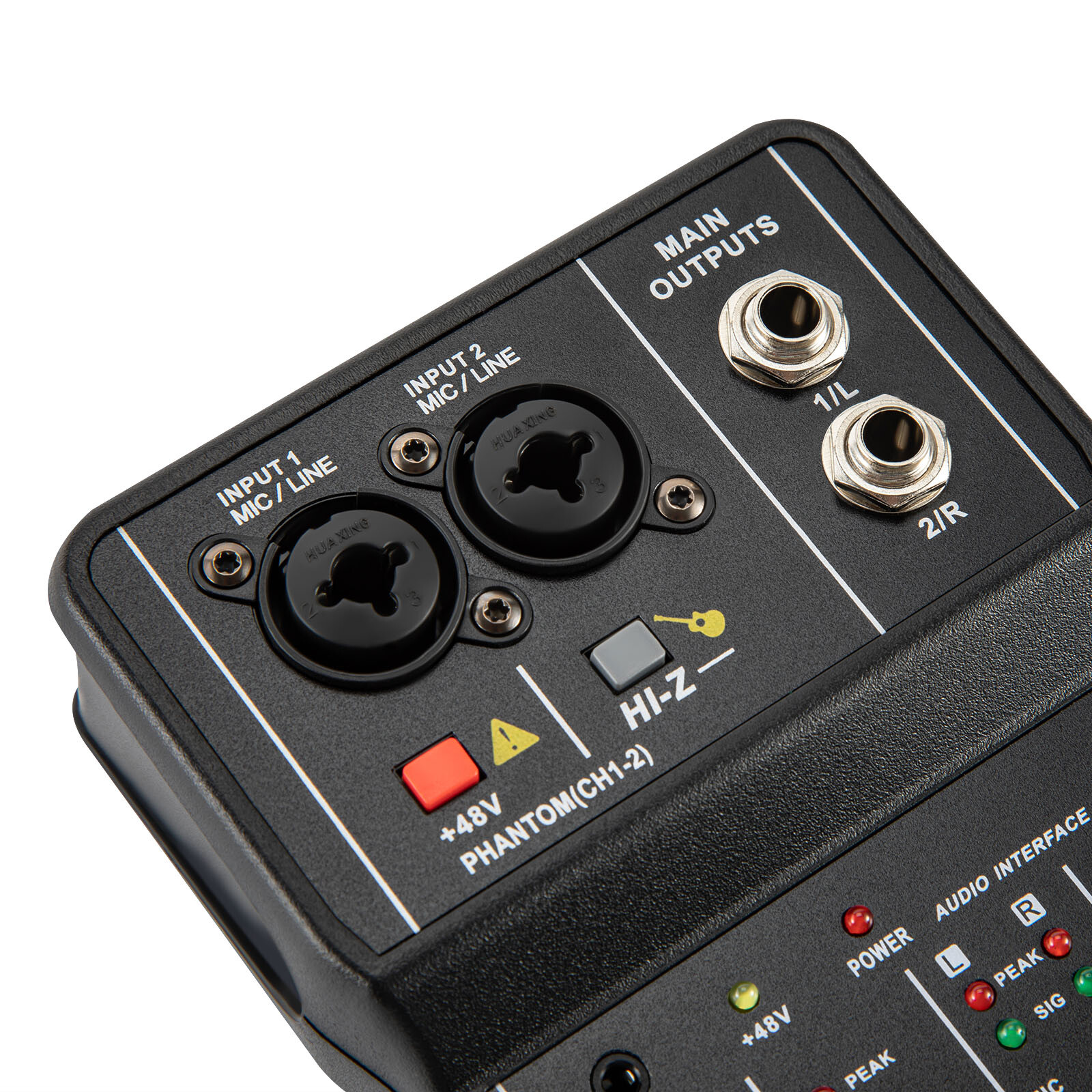 2 Channel Mixing Console Live Studio Audio DJ Mixer Sound Board USB Interface