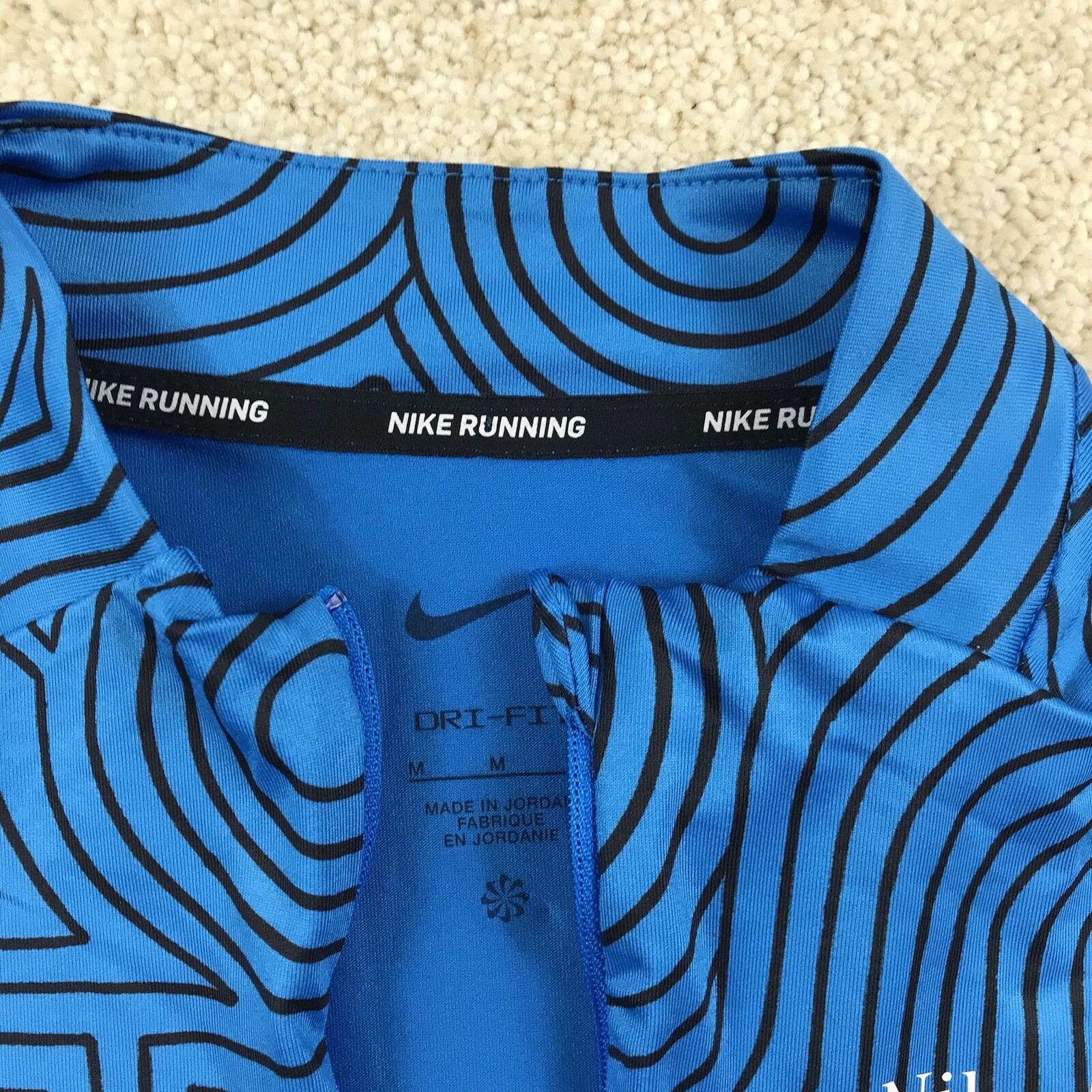 Nike Dri-FIT Element 1/4 Zip Running Top Mens Medium Blue New FB9036-406