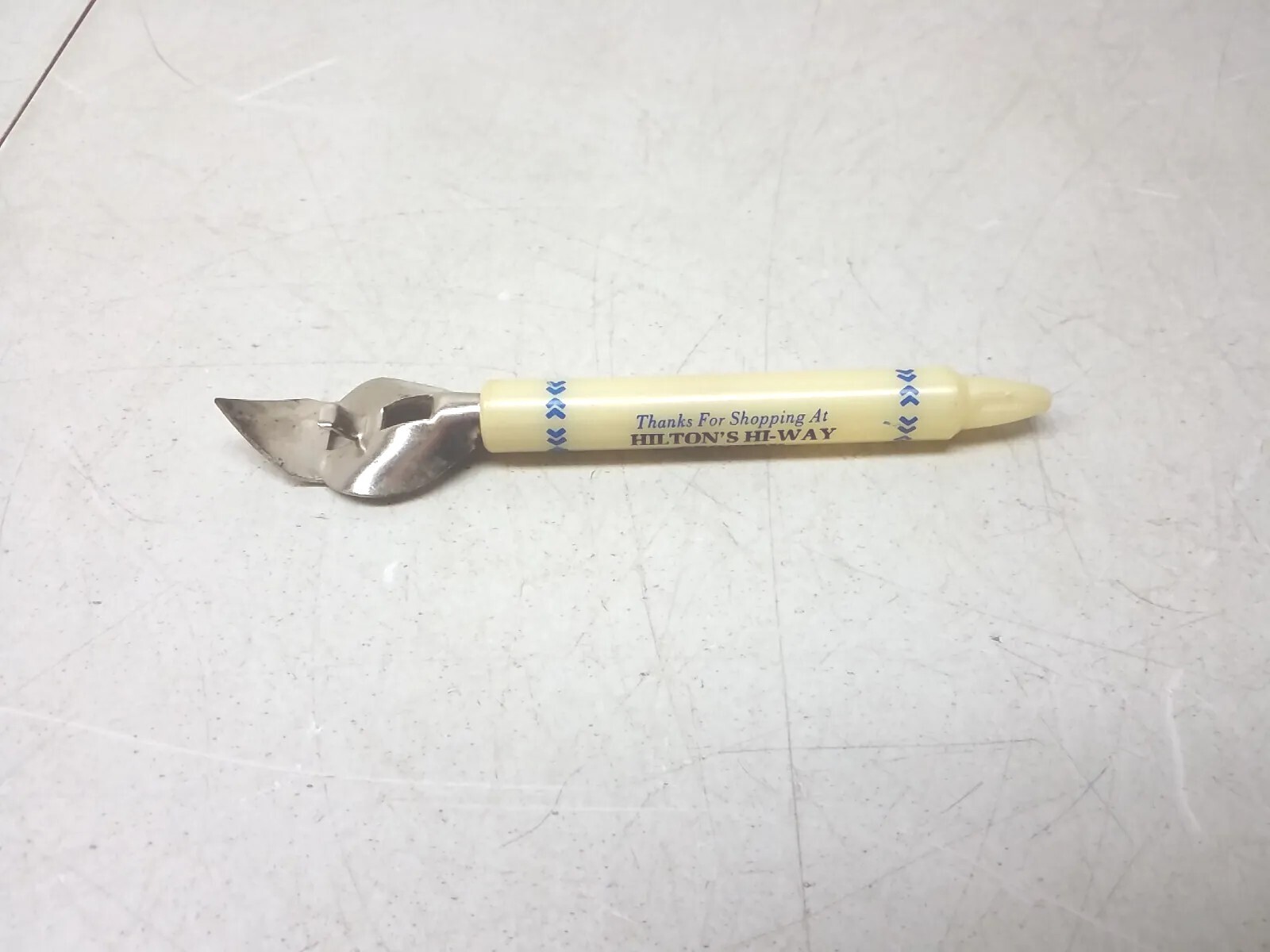 Hiltons Hi-Way Grocery Can Bottle Opener Withee Wisconsin Vintage Advertising