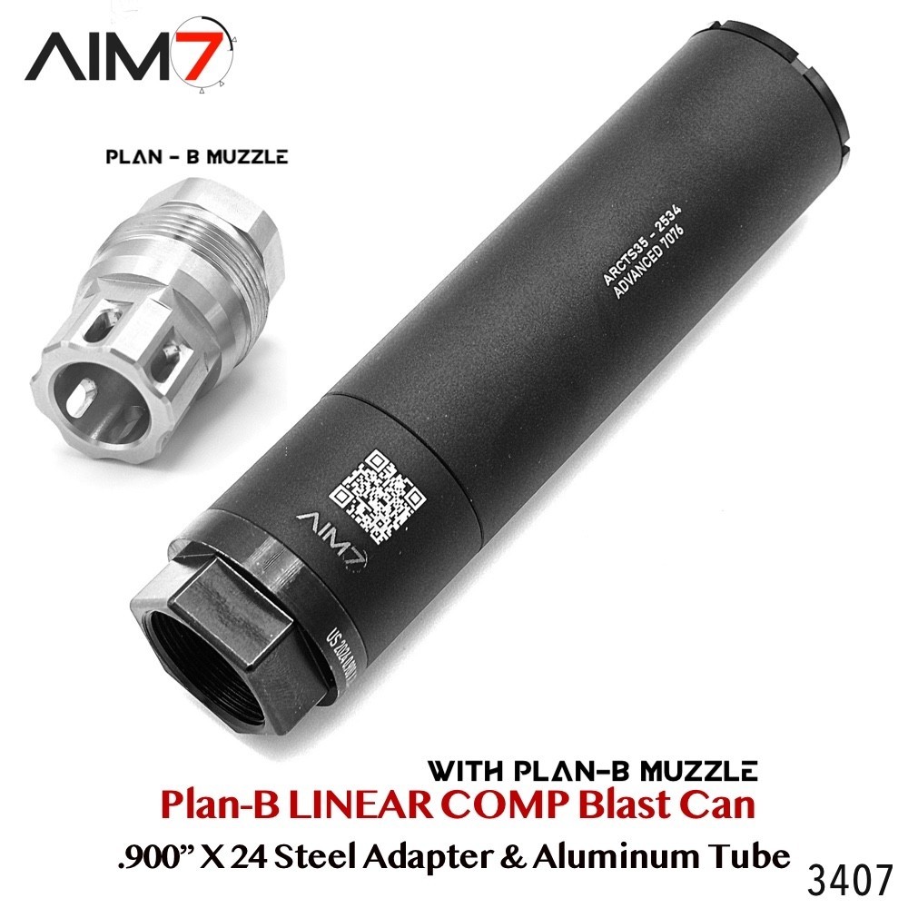 Aim7 A-5  Plan B Muzzle Brake & Linear Comp Kit System 1/2x28,223,22LR, 9mm