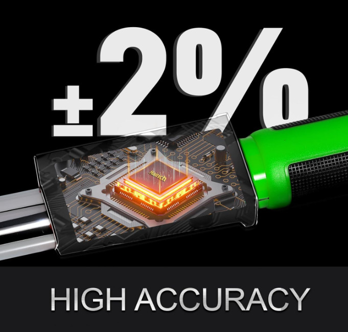 Herramienta torque digital 1/2" con aviso LED para reparación automotriz