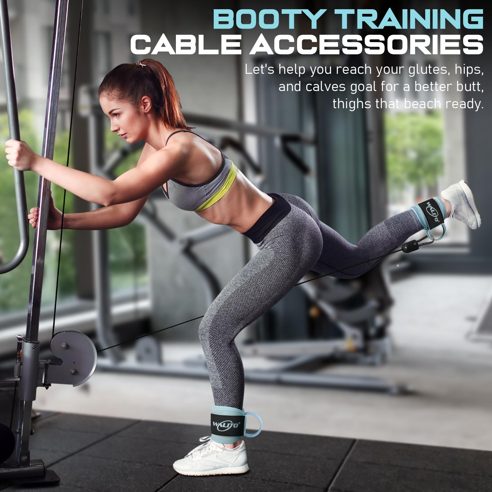 Ankle Straps for Cable Machines Adjustable Cuffs for Glute Kickbacks & Leg