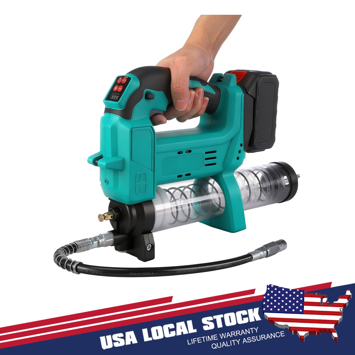 Electric Grease Gun with 40"Hose,10,000 PSI 40"Hose US New 10,000 PSI 500ML