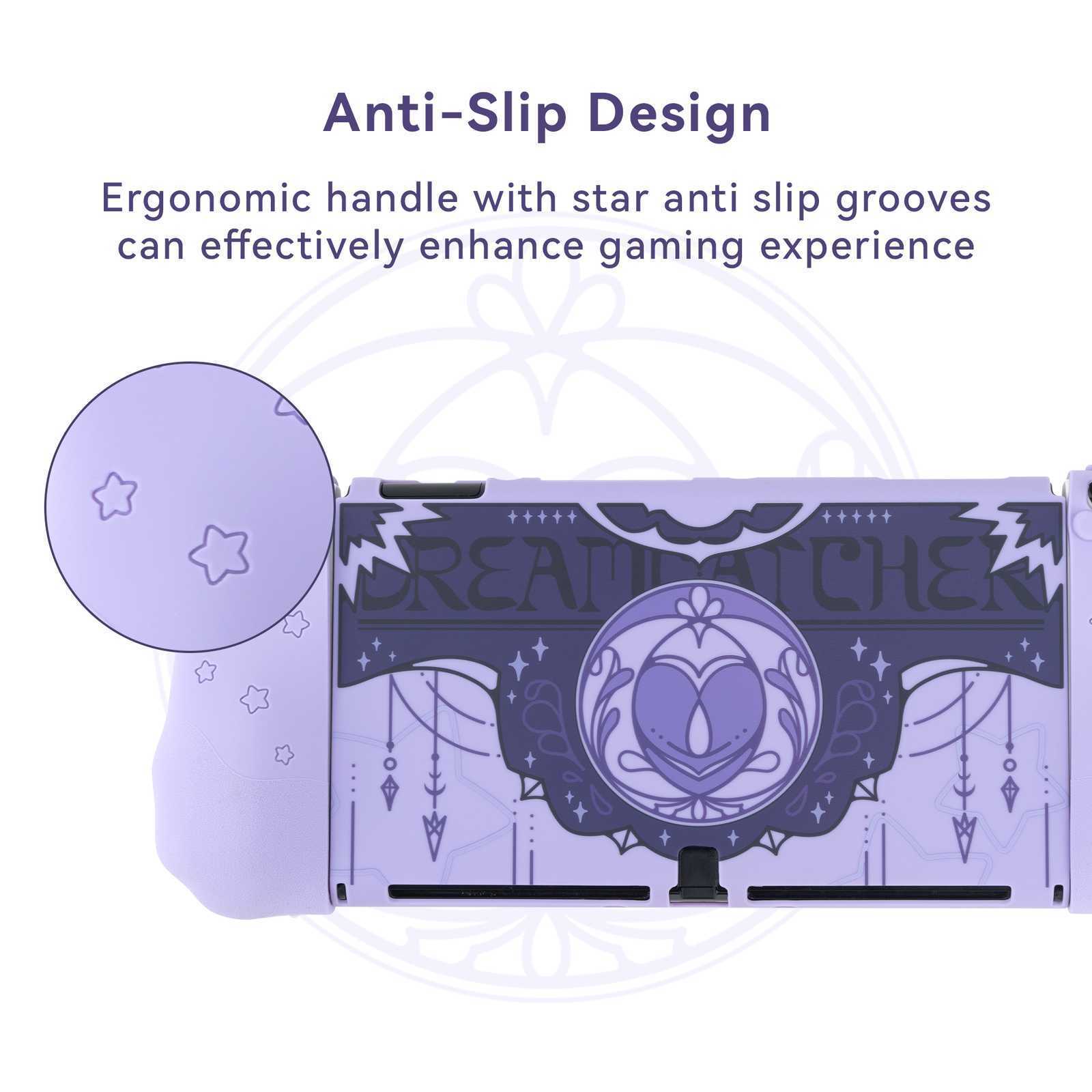 GeekShare Protective Case for Nintendo Switch/OLED and Joy Con Wing Star Dark