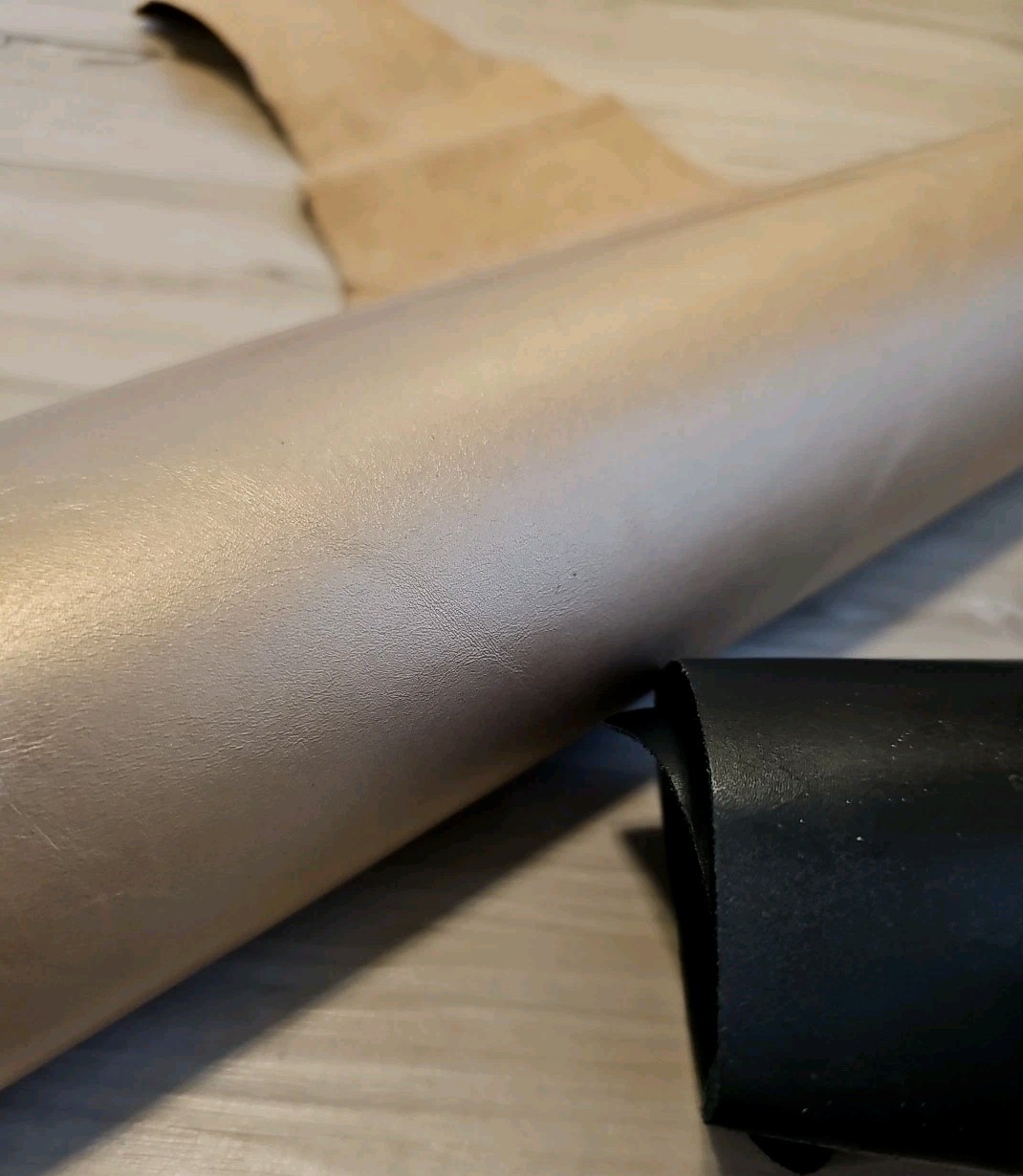 2oz ROSE GOLD SEMI-SMOOTH SOFT CALF GERMENT LEATHER HIDE PANEL,SHEET,12x24 10+sq