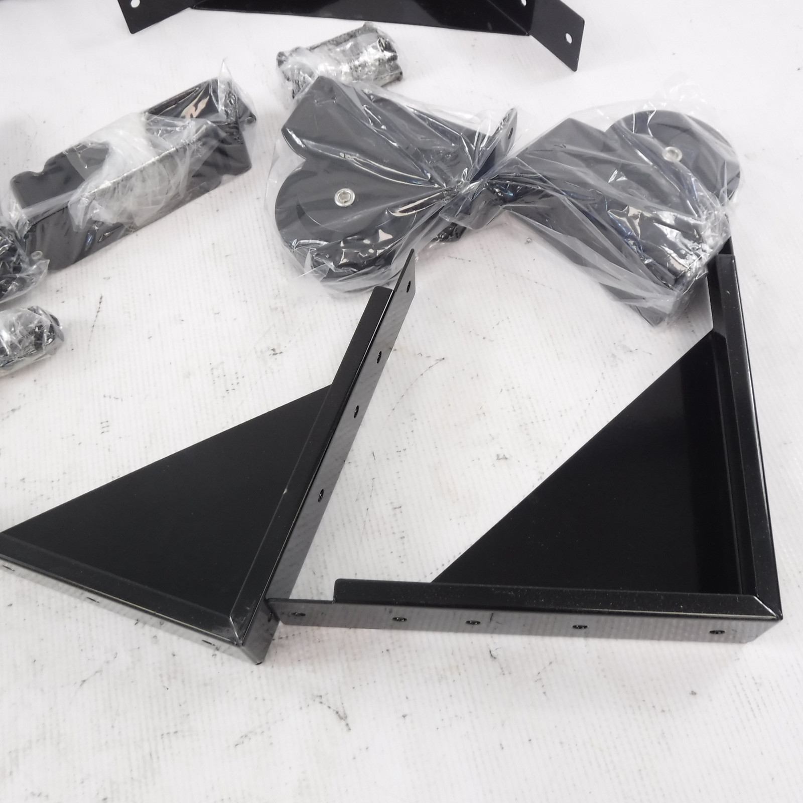 Pylex Black Steel Rust Resistant Deck Sliding Gate Hardware Kit 11052