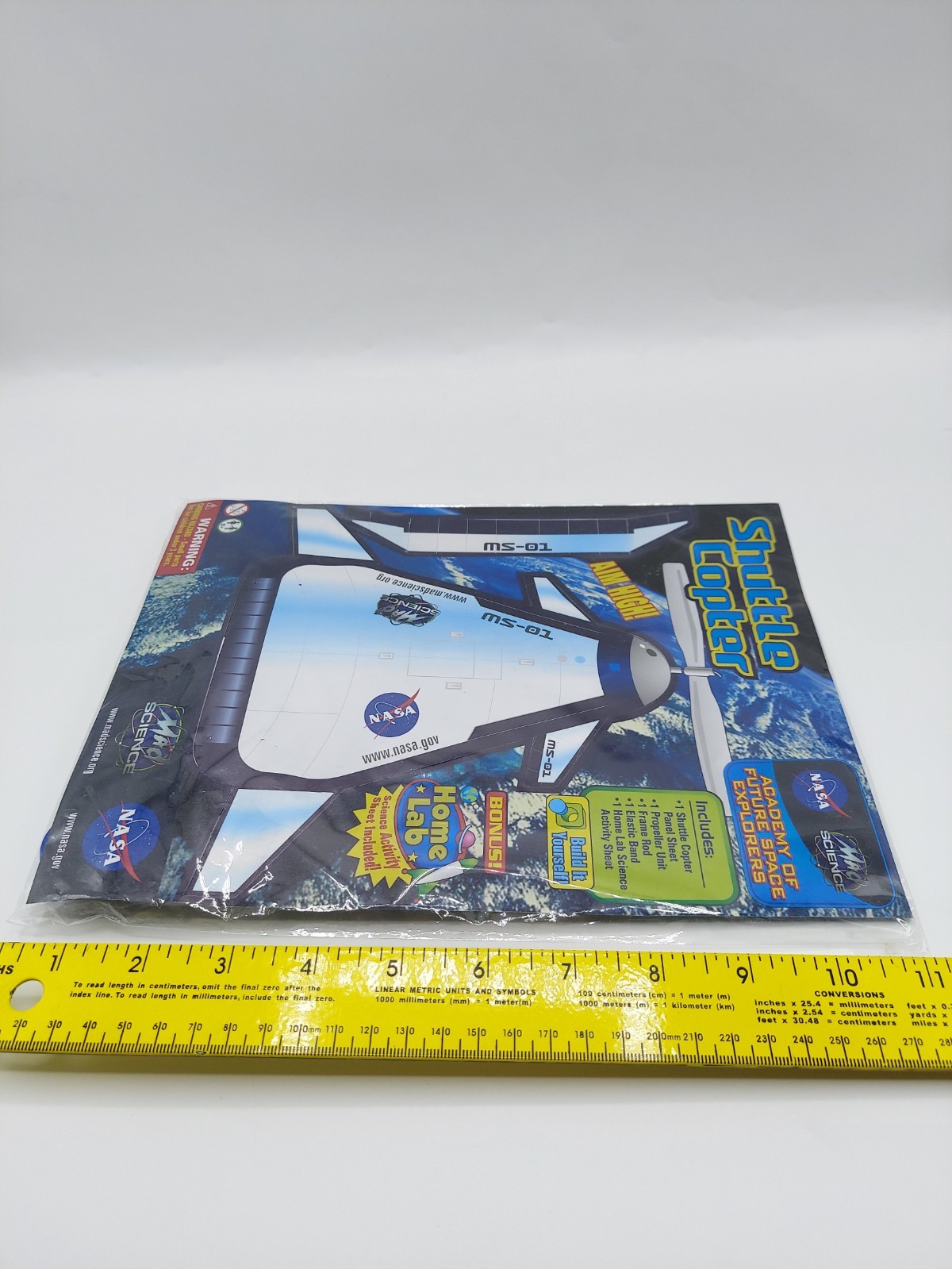 NASA Mad Science Shuttle Copter Model Kit - NOS - Rare!
