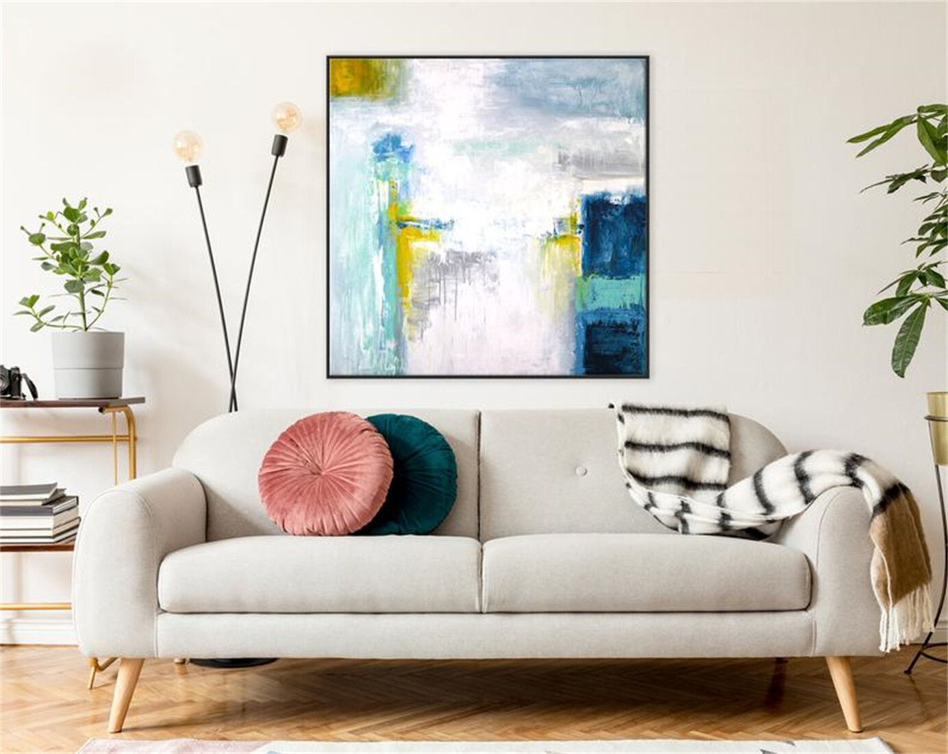 Abstract Painting Large Acrylic Canvas Wall Art Contemporary Peaceful And
