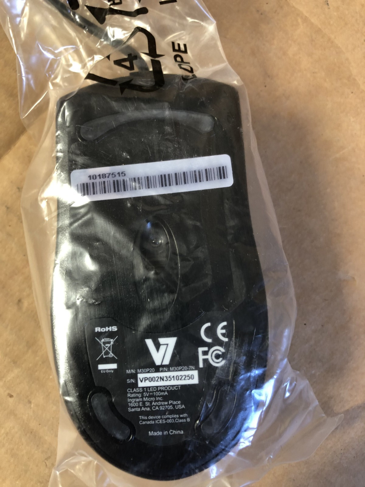 V7 M30P20-7N Optical Mouse New