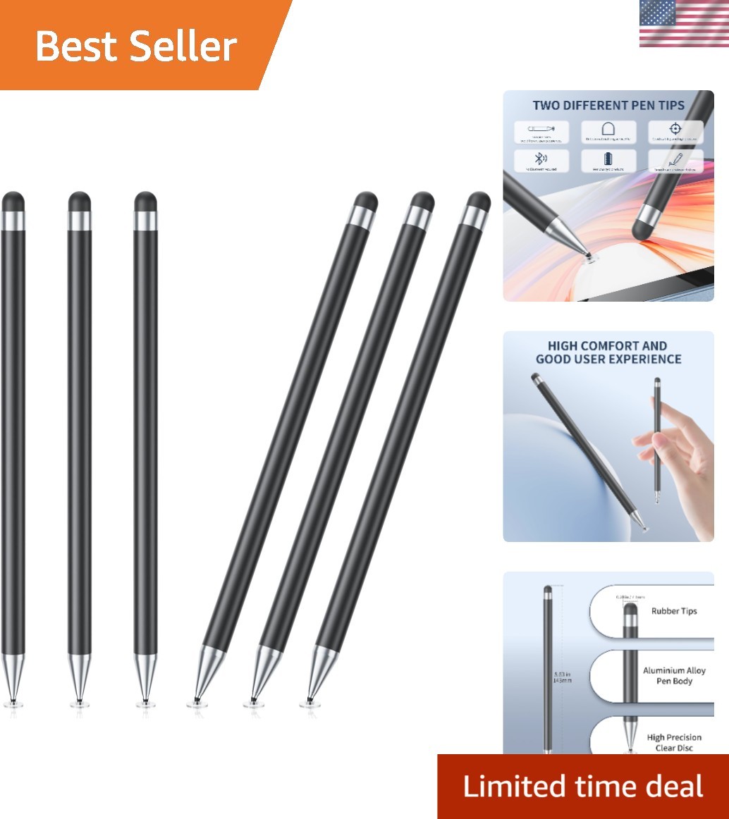 Universal 2-in-1 Stylus Pen for Touchscreens - Accurate & Fingerprint-Free
