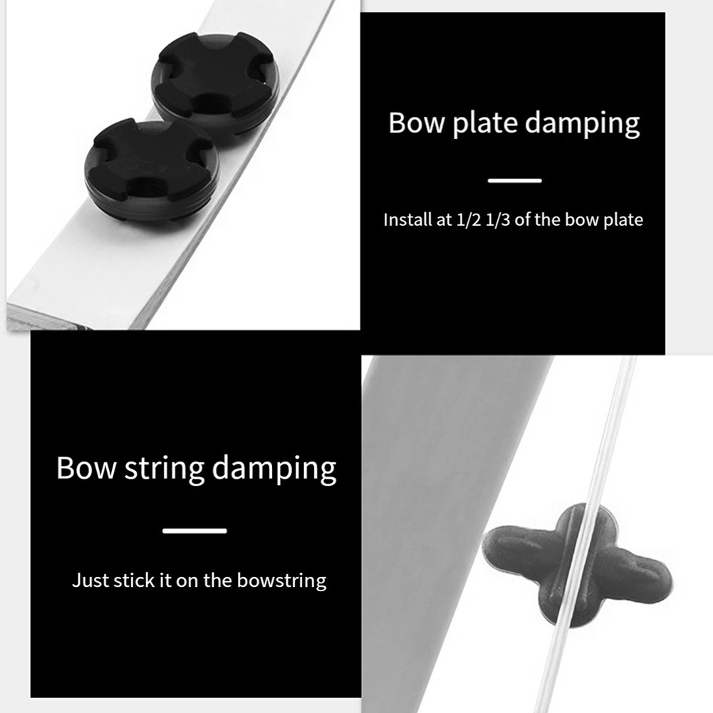 2Pcs Archery Limb Dampeners Rubber Shock Absorbers Bow Bowstring Noise4630
