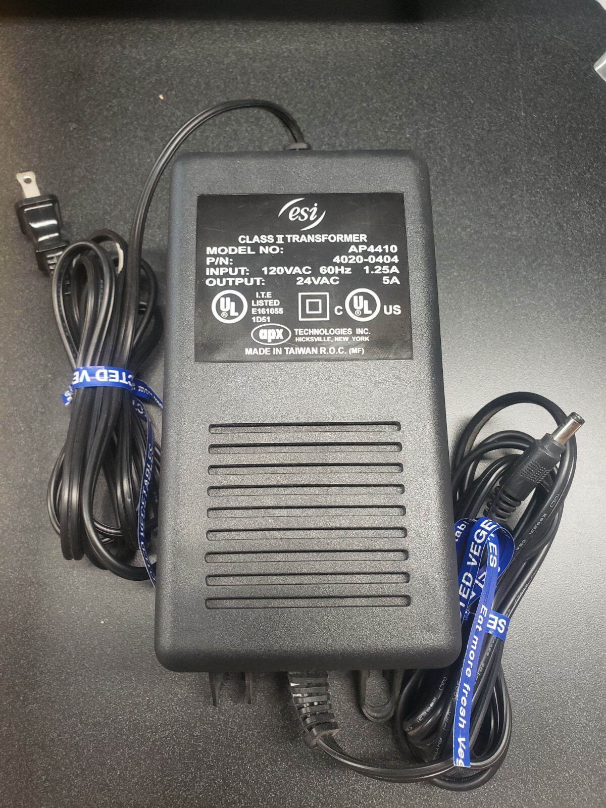TESTED by ESI Certified Phone Technician IVX 24V AC 5-AMP Power Supply (AP4410)