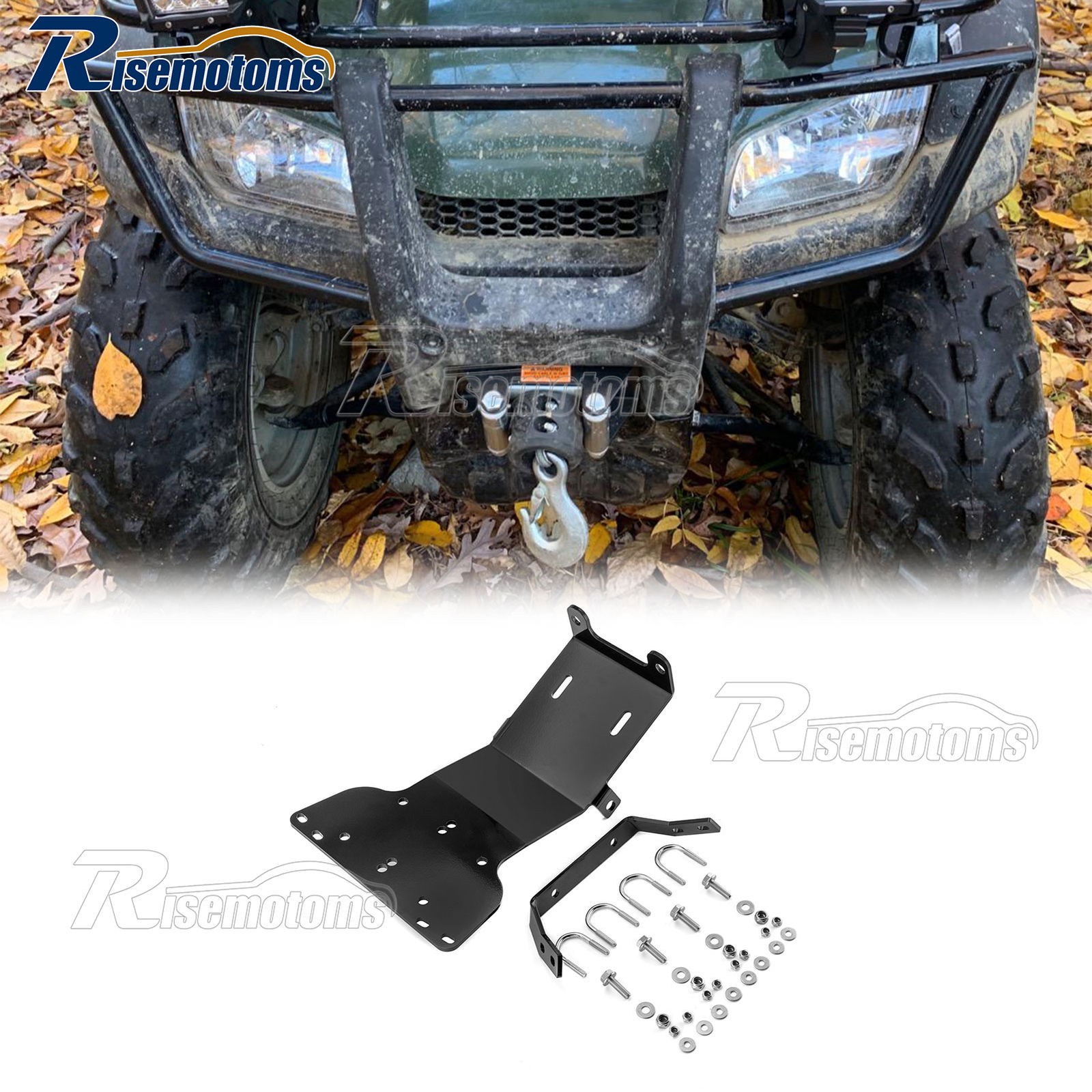 Heavy-Duty Steel Winch Mount Fit HONDA 00-06 RANCHER 350/04-08 RANCHER 400