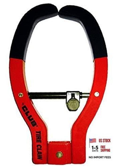 Winner International The Club 493 Tire Claw Security Device, Red 6.3" Tire Width