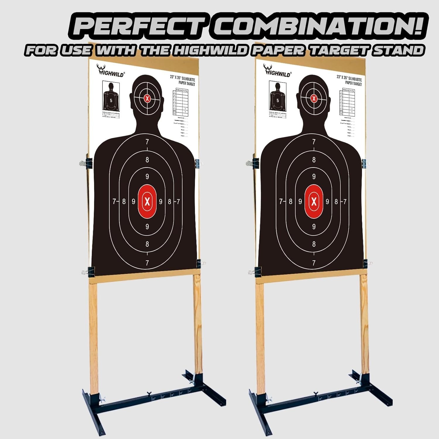 Versatile 23X35" Shooting Range Silhouette Paper Targets - 20 Pack for Accuracy
