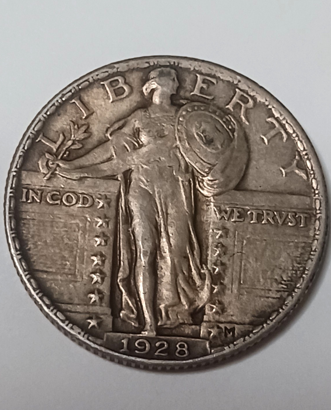 1928 P STANDING LIBERTY VERY NICE ABT. AU