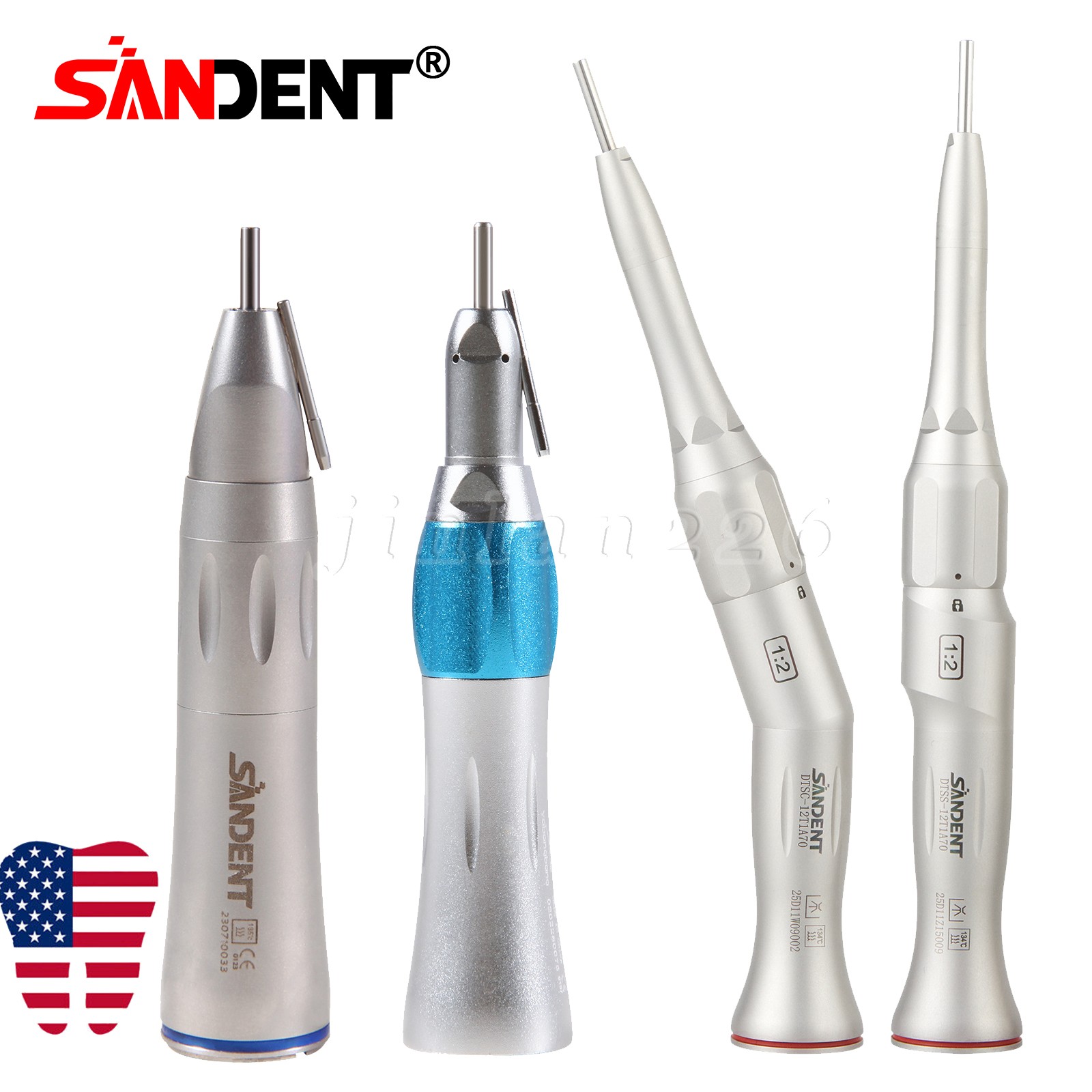 Dental Surgical Straight Handpiece 1:2 Surgery 20° Angle 1:1 Straight fit NSK