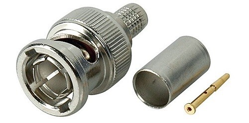 NEW (100 PACK) 2065-10-9 M66 BNC Winchester Crimp Connector Belden 1694A 1695A