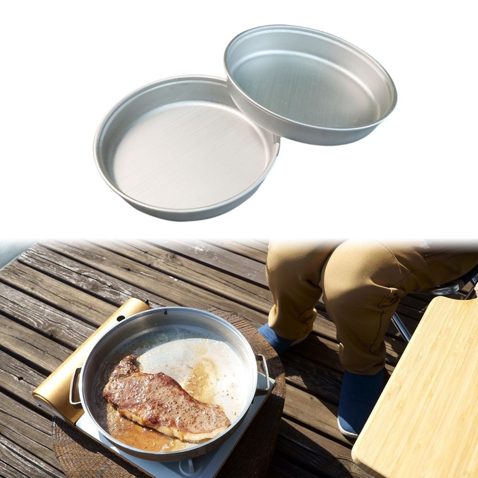 2x Camping Plates Serving Plates Camping Dish Accessories Versatile Lightweight