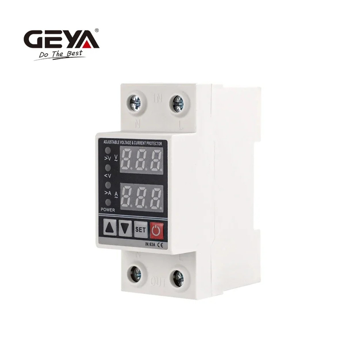 GEYA GP3 Over Current Protector Over&Under voltage Protective Device 40/63A 220V