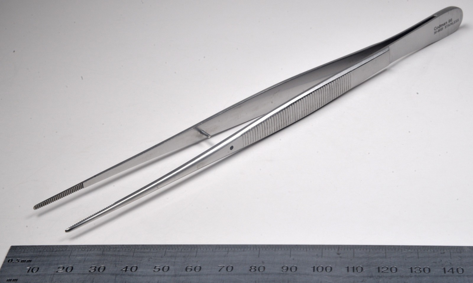 Codman #30-8021 Potts-Smith Dressing Forceps 8¼" Surgical Serrated 1.4mm Germany