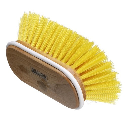 Seachoice 90581 Deck Brush with Bumper and Threaded Adapter, Medium 90581