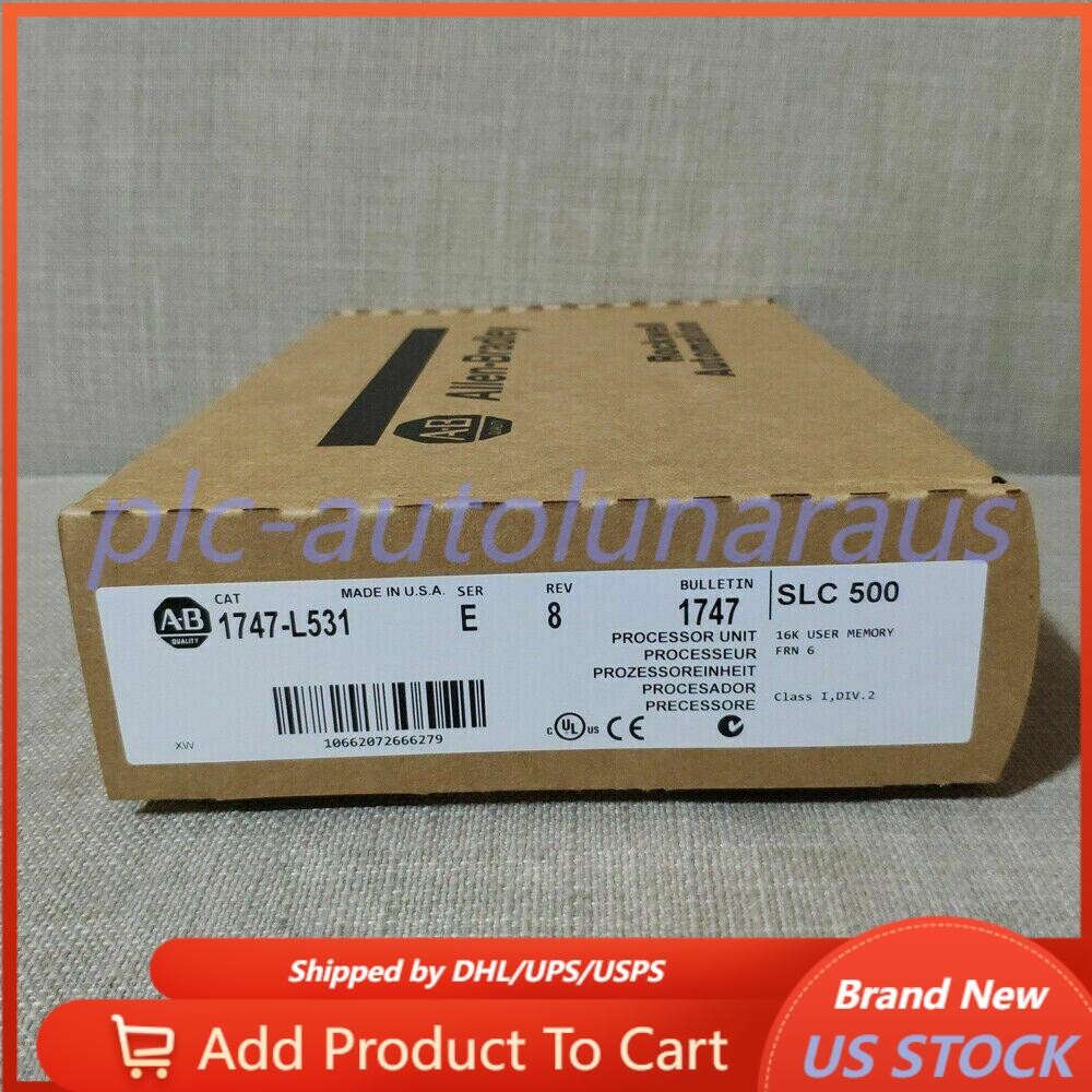 New In Box AB 1747-L531 SER E SLC 500 5/03 CPU Processor Unit Controller