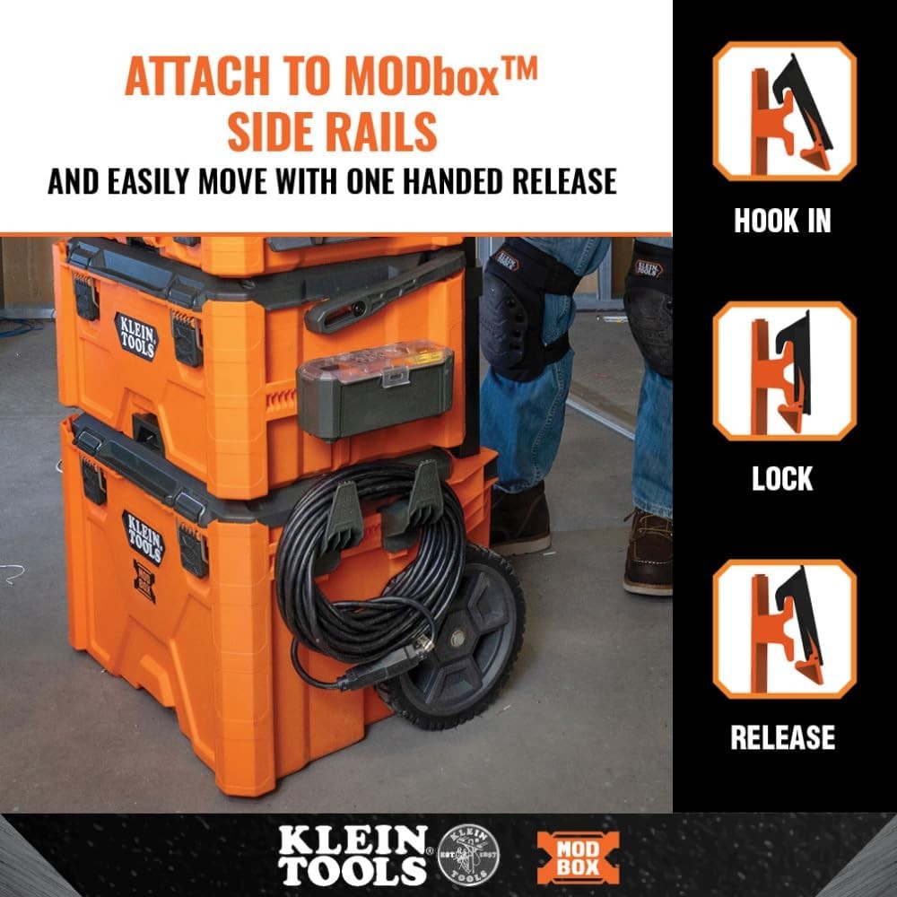 Klein Tools 54816MB MODbox Multi-Hooks, Modular Tool Storage System Dark Gray