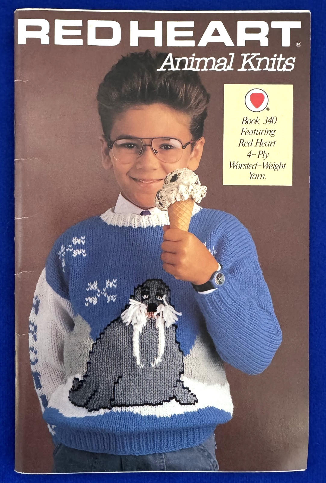 Vintage 1988 Coats & Clark Red Heart Magazine-Animal Knits Knitting for Kids