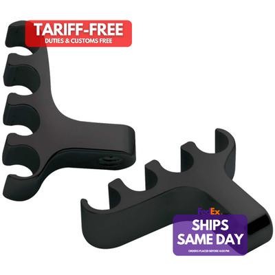 Billet Specialties 69784, 2 Pack 4 Wire Separator Valve Cover Mount Black Pair
