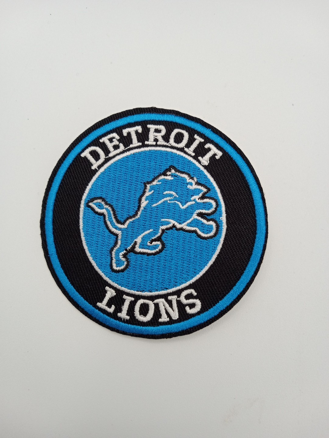 Detroit Lions Embroidered Iron On Patch .3" Round
